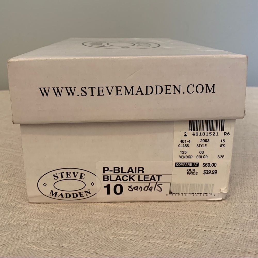 Steve Madden Black Leather Heels - Picture 8 of 9